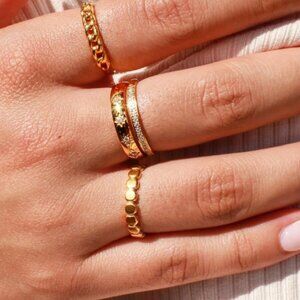 Ring Star Ring Gold Waterproof Ring Celestial Gold Ring Cosmic Ring BEAUTIFUL